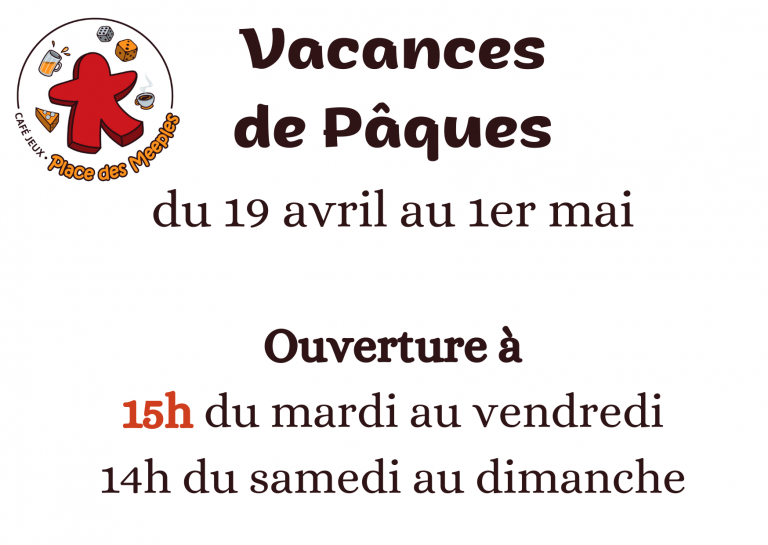Horaires vacance Paques 22