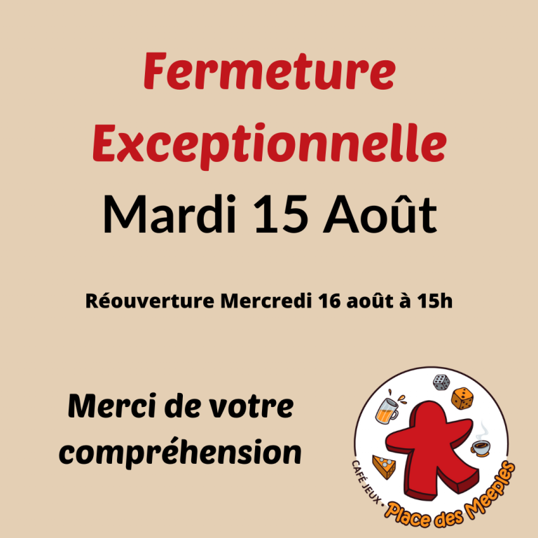 Fermeture Exceptionnelle