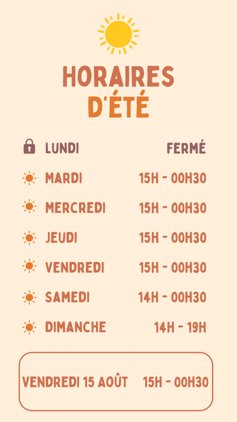 Horaires d’été